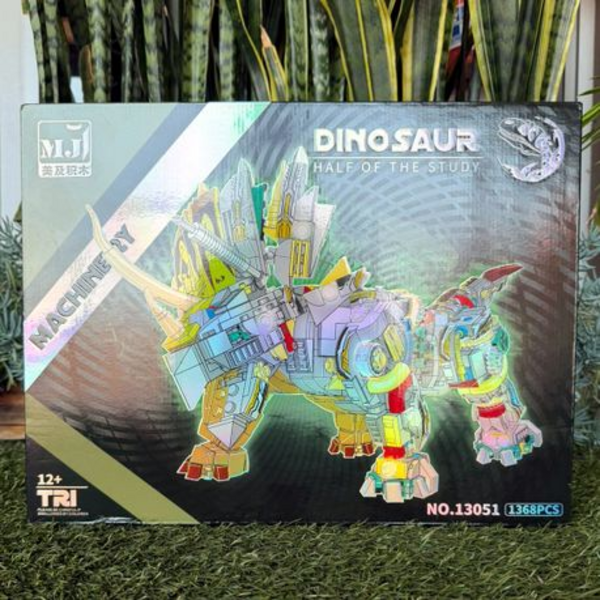MJI Mechanical Dinosaur - Triceratops Cyborg Building Block Model 1368 pcs