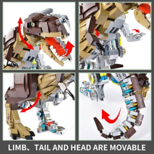 MJI Machinery Dinosaur - 1388 Piece Mechanical T-Rex Building Kit (Manual) - Image 6
