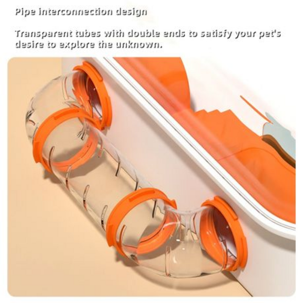 Panoramic Hamster Cage with Tunnel System & External Viewing Dome - 48cm