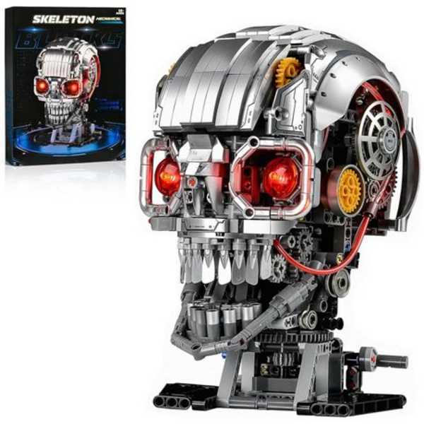 MJI Mechanical Skeleton Skull - 1099 - Piece 23.5 cm