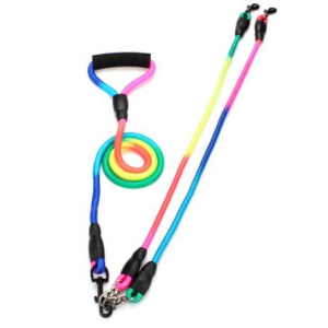 Pets Dogs Leash Nylon Detachable Double Lead - Image 4
