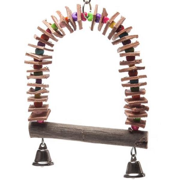 Parrot World Bird Toy Wood & Leather (T-246)