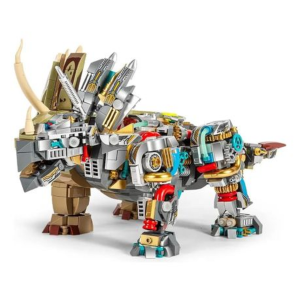 MJI Mechanical Dinosaur - Triceratops Cyborg Building Block Model 1368 pcs
