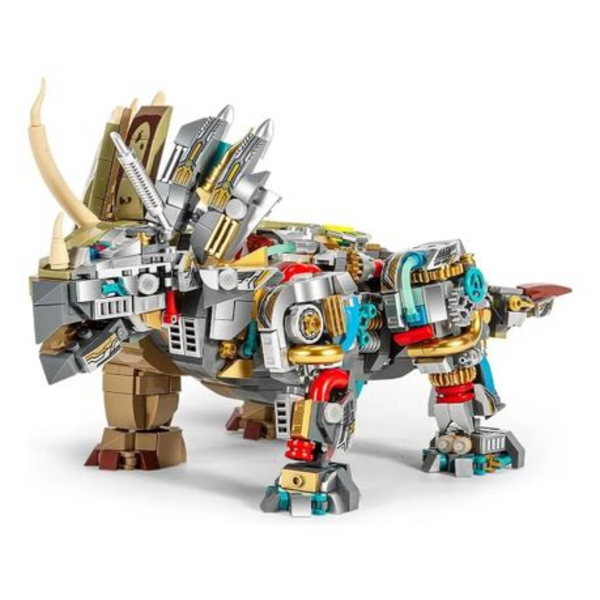 MJI Mechanical Dinosaur - Triceratops Cyborg Building Block Model 1368 pcs