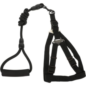 Adjustable No-Pull Dog Harness & Leash Set - Medium (Black)