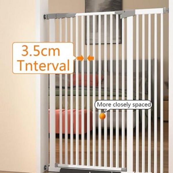 Safe Metal Expandable Gate with Narrow Bar - Pet and Baby Safety Door