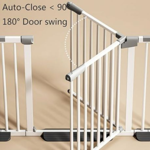 Safe Metal Expandable Gate with Narrow Bar - Pet and Baby Safety Door - Image 2