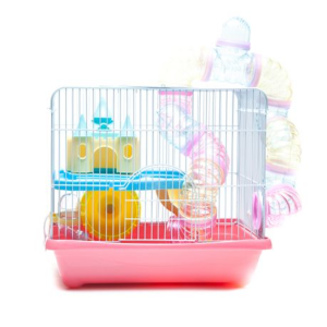 YOUDA Pink Hamster Cage with Accessories (35cm X 31cm X 26cm) - Image 3