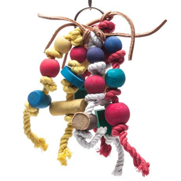 Parrot World Bird Toy Rope & Wood (T-023)