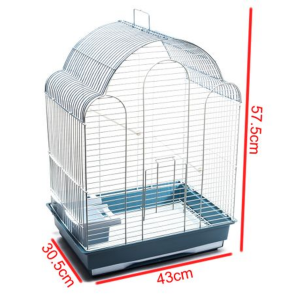 Bird cage with Accessories 43x30.5x48cm (Blue-Grey) - Image 3