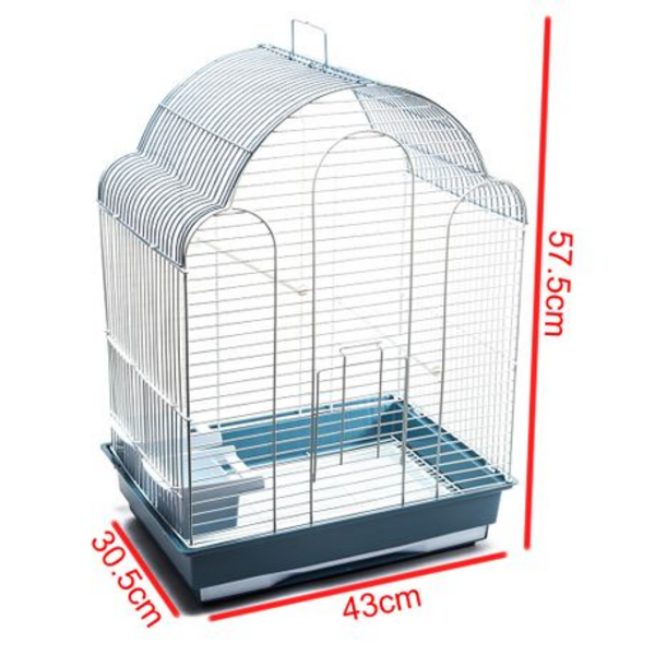 Bird cage with Accessories 43x30.5x48cm (Blue-Grey)