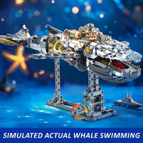 MJI Mechanical Whale 13059 Building Kit 1388 Pieces Ages 12+