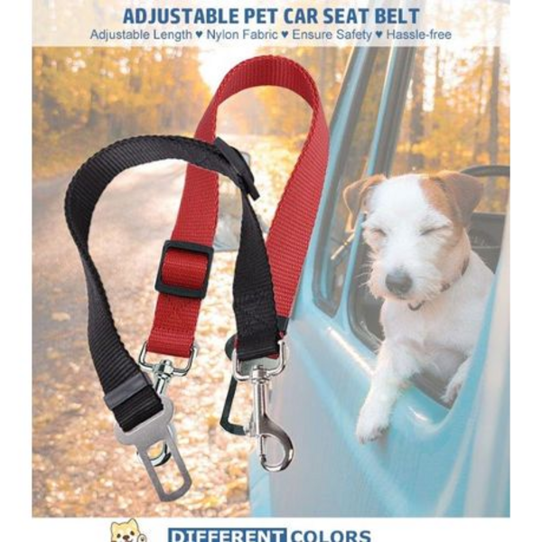 Adjustable Safety Pet Seat Belt - 2 Pack