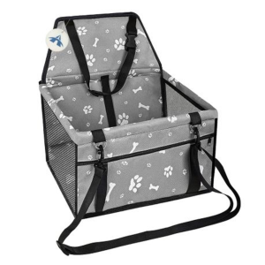 Portable Pet Booster Car Seat with Clip-On Safety Leash & PVC Frame - Image 2
