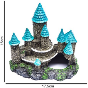 Castle Fish Tank/Aquarium Resin Ornament (17.5x12.5x16cm)
