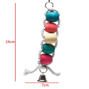 Parrot World Bird Toy Rope & Wood (T-026) - Image 2