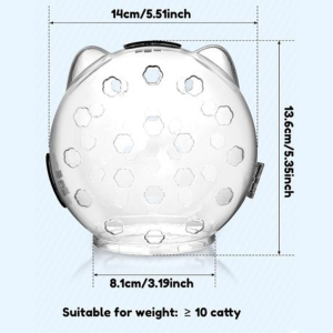 Cat Muzzle Dome Helmet - Large 14cm Anti-Bite Mask for Cats 5kg + - Image 5
