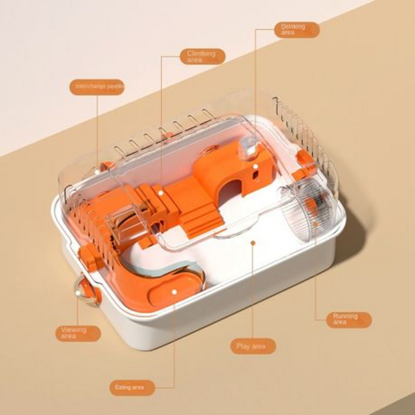 Panoramic Hamster Cage with Tunnel System & External Viewing Dome - 48cm