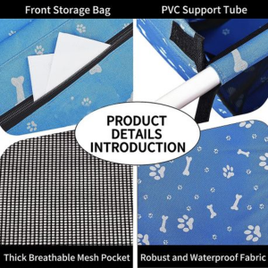 Portable Pet Booster Car Seat with Clip-On Safety Leash & PVC Frame - Image 16