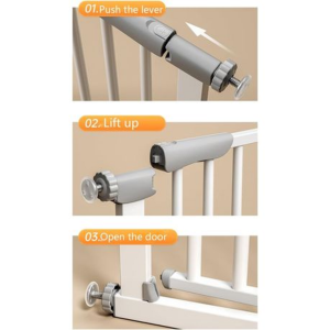 Safe Metal Expandable Gate with Narrow Bar - Pet and Baby Safety Door - Image 3