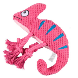 Squeaky Chameleon Rope Dog Toy (26cm) - Plush Chew & Tug Toy - Image 9