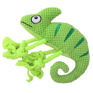Squeaky Chameleon Rope Dog Toy (26cm) - Plush Chew & Tug Toy - Image 23