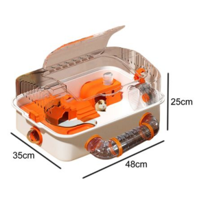 Panoramic Hamster Cage with Tunnel System & External Viewing Dome - 48cm - Image 5