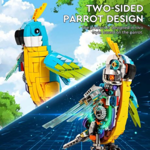MJI Mechanical Parrot Display Brick Set - 688 pcs (Ages 12+) - Image 4