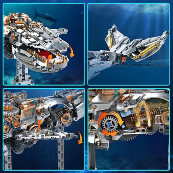 MJI Mechanical Whale 13059 Building Kit 1388 Pieces Ages 12+