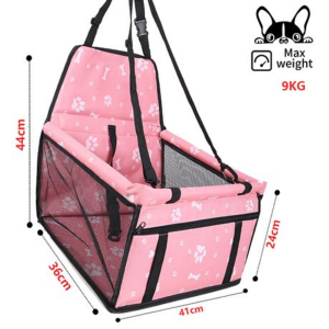 Portable Pet Booster Car Seat with Clip-On Safety Leash & PVC Frame - Image 9