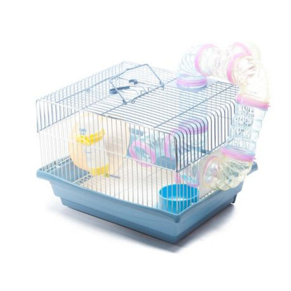 Hamster Cage With Tunnel (35cm x 28cm x 23cm)