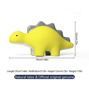 Latex Stegosaurus Dog Toy with Squeaker - Non-Toxic Natural Rubber (19cm) - Image 4