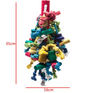 Parrot World Bird Toy Rope & Wood (T-045)