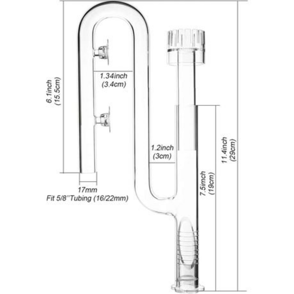 17mm Glass Lilly Pipe With ABS Skimmer Combo (Inflow & Outflow)