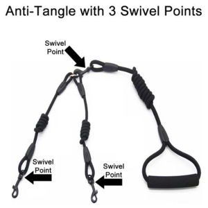 Nylon Double Dog Leash/Lead (Please Select Size)