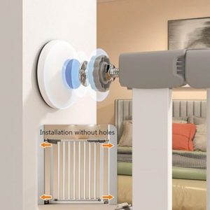 Safe Metal Expandable Gate with Narrow Bar - Pet and Baby Safety Door - Image 4