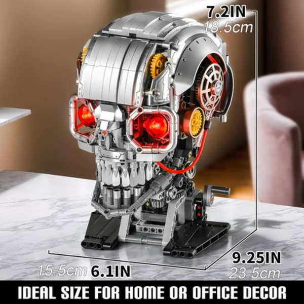 MJI Mechanical Skeleton Skull - 1099 - Piece 23.5 cm