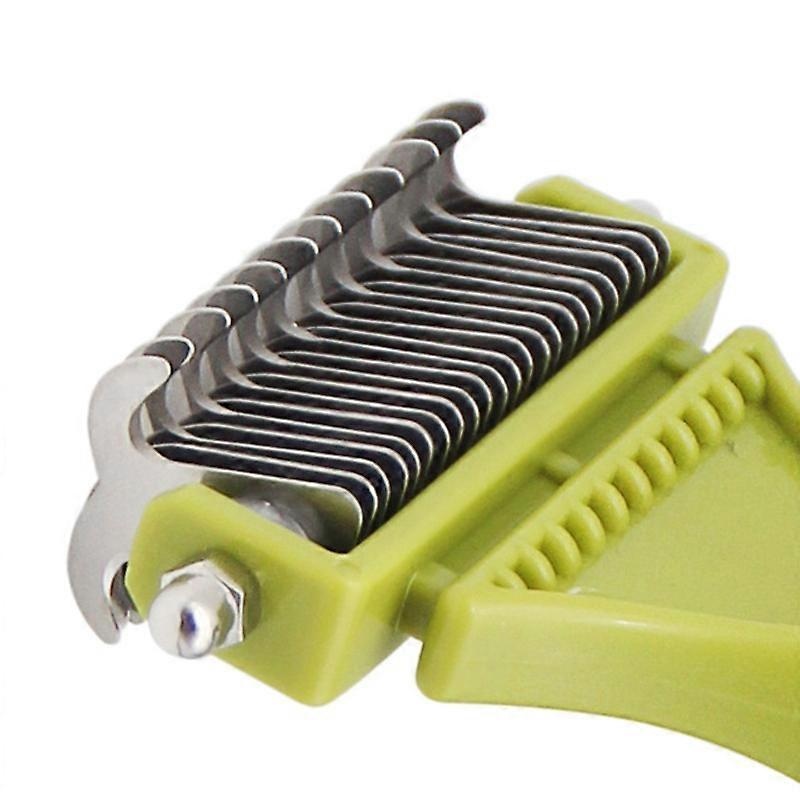 Pet Cat & Dog Double-Sided Open Knot Comb – Dematting & Deshedding Tool (Green) - Image 4
