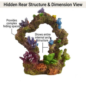 Coral Arch Resin Aquarium Ornament 21cm - Reef Rock Cave Decor - Image 2