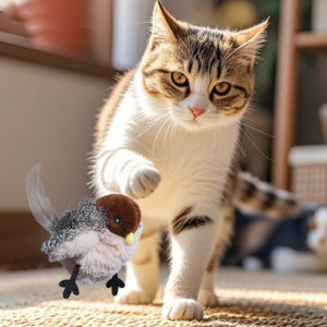 Cat Toy Flapping Wings And Making Sound Sparrow - Interactive Relaxation - Image 9