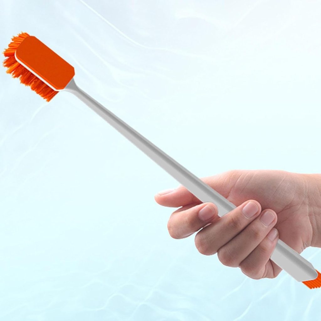 Qanvee Long Handle Aquarium Cleaning Brush – Dual Head Algae Cleaner