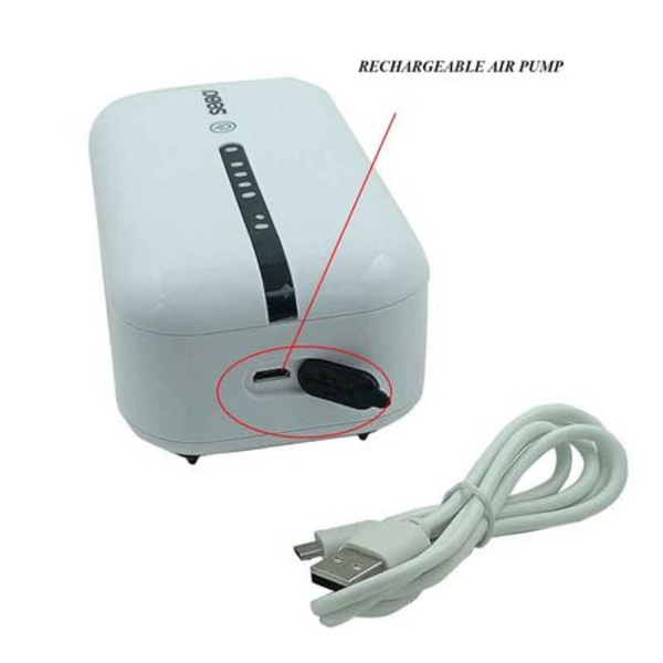 SOBO AC/DC Air Pump With Lithium Battery (Double Outlet)