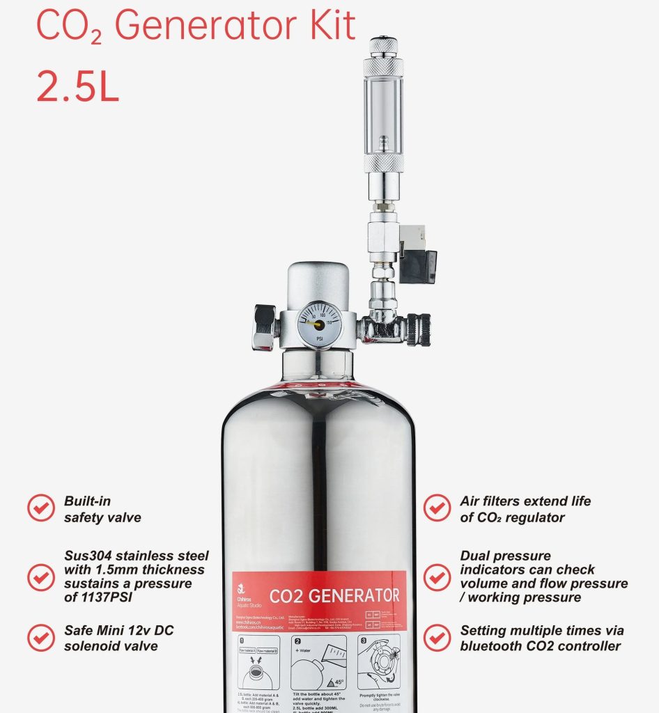 Chihiros CO₂ Generator Kit 2.5L – Smart DIY CO₂ System with App Control