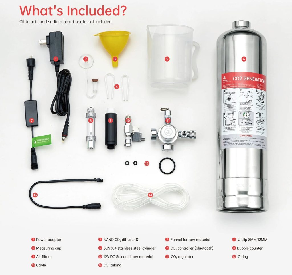 Chihiros CO₂ Generator Kit 2.5L – Smart DIY CO₂ System with App Control