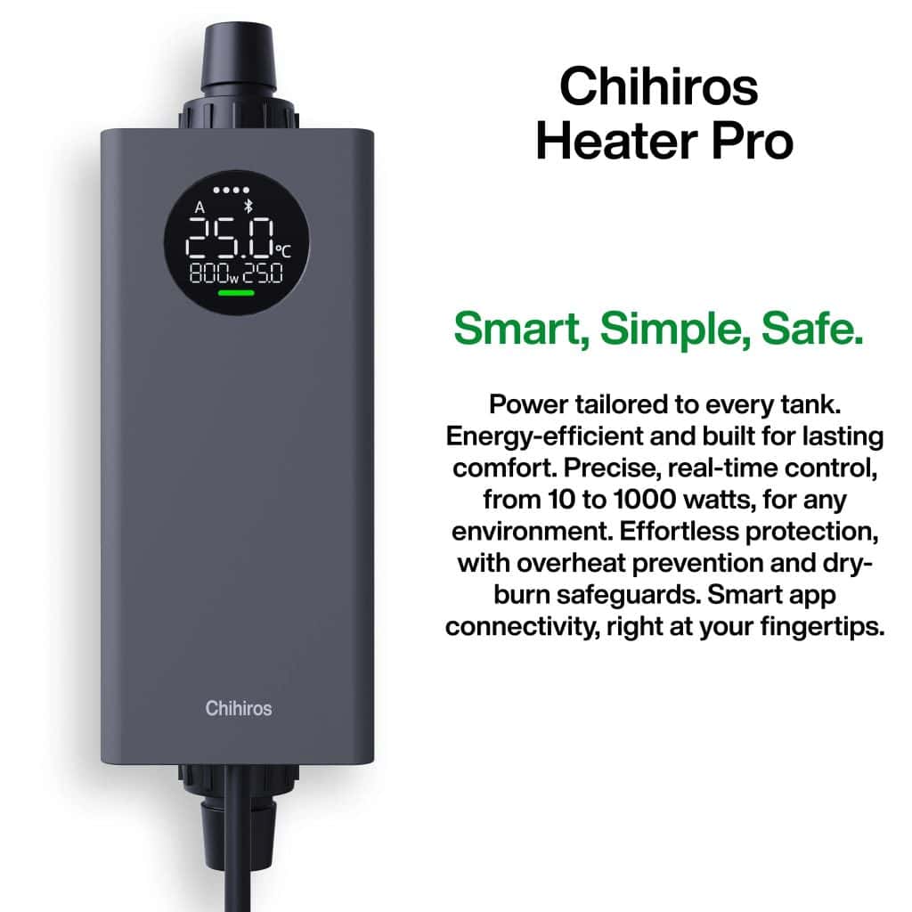 Chihiros Heater Pro EU Version 10–1000W – Inline Aquarium Heater (16/22mm)