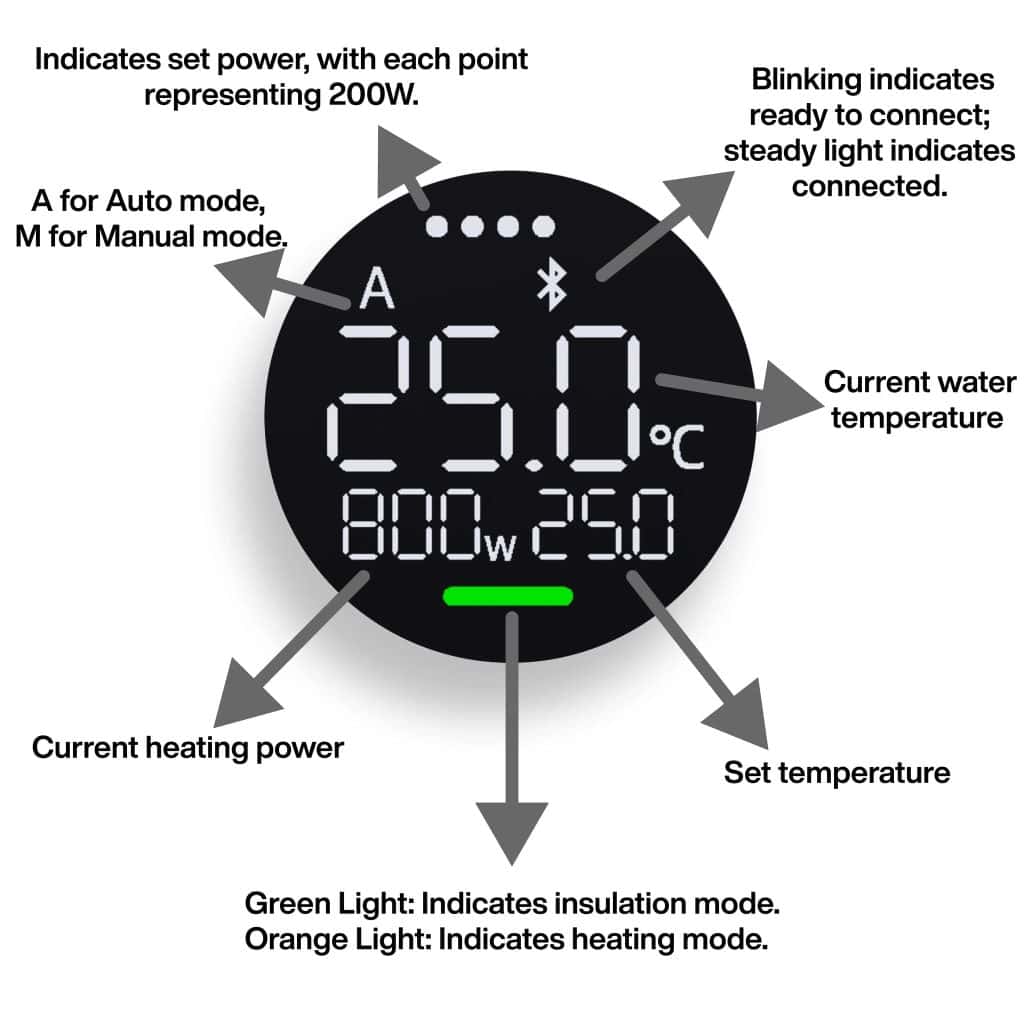 Chihiros Heater Pro EU Version 10–1000W – Inline Aquarium Heater (16/22mm)
