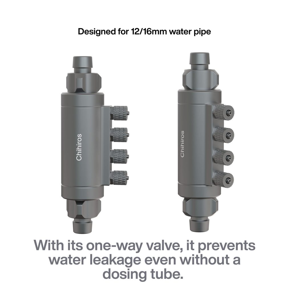 Chihiros Dosing Flow Adapter – Inline Fertiliser Injection System (12/16mm & 16/22mm)