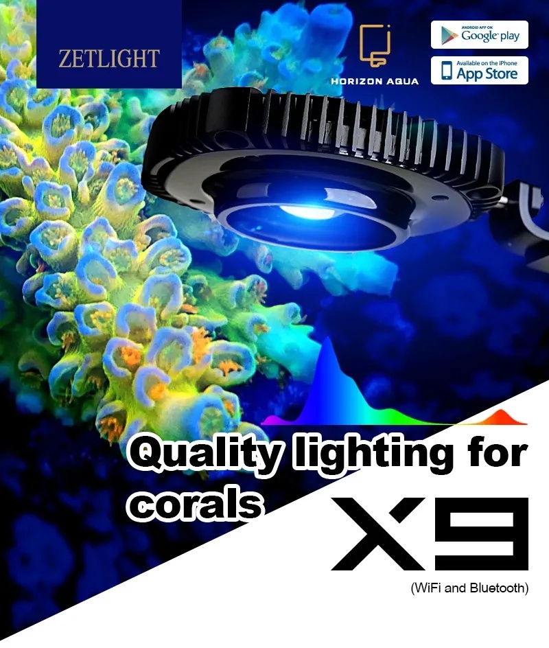 Zetlight X9 PRO 96W Marine LED Reef Light with RGB Sunset Spectrum & App Control - Image 4