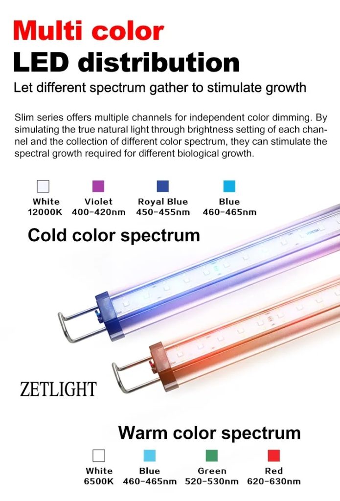 Zetlight Lancia WiFi Freshwater LED Light (300Pā1500P) ā App Controlled Planted Aquarium Lighting