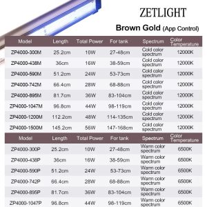 Zetlight Lancia WiFi Freshwater LED Light (300P–1500P) – App Controlled Planted Aquarium Lighting - Image 4